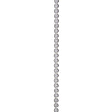 SSterling silver, rhodium plated, small or large round brilliant cut, cubic zirconia, rub over, 7" tennis bracelet.